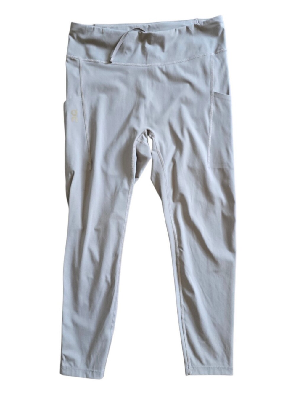 On Running Performance Tights 7/8 Women’s Large Taupe Stone Running Leggings